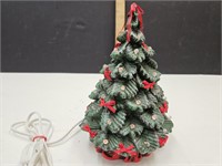 VTG Nowell's Lighted Ceramic Christmas Tree 9"