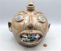 Rodney Leftwich Studio Art Pottery Face Jug
