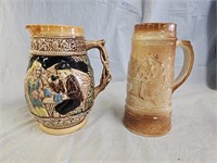 German Beer Pitcher and Stein