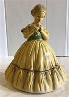 Vintage Victorian chalk ware girl child with