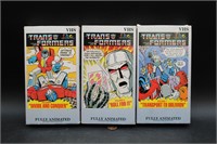 3 Vintage Transformers Animated VHS Cassettes