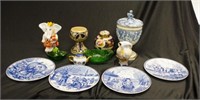 Group various decorative ceramic tableware pieces