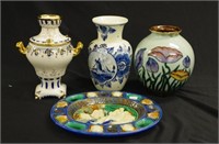 Group four various ceramic tableware pieces