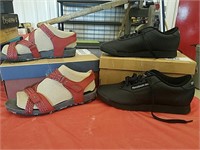 NEW women's JBU Loretta red sandals and Reebok