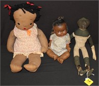 3 Antique Doll Lot