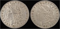 1880-O & 1881-O MORGAN DOLLARS XF