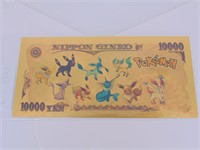 Mewtwo  Gold Pokemon Novelty Note