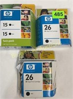 Ink cartridges in boxes