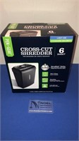 Cross-cut 6 sheet paper shredder