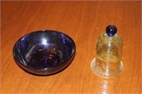 Blown glass bowl and lid