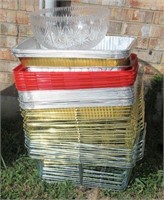 Large Collection of Chrome & aluminum pans