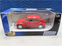 1:24 VW BUG Diecast 6" Red Car Maisto (2003)