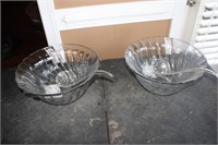 2 Punch bowls and serving spoon