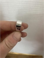 Sterling ring and band 22.1 grams