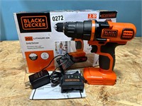 Black & Decker 20v lithium drill,works, no battery