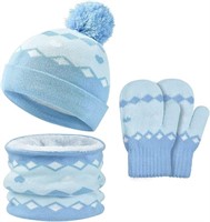 Kid Winter Hat Beanie Scarf Gloves Set