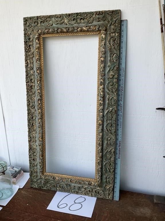 Victorian picture frame/Robin egg blue paint