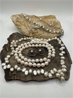 Freshwater Pearl Necklaces, Bracelets and Pin