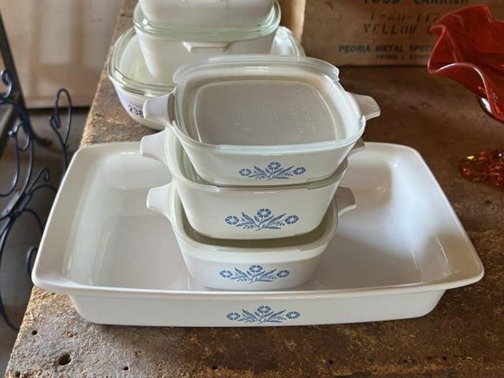 Cornflower Corning Ware dishes