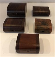 Wooden ring boxes. Bidding on one times the qty.
