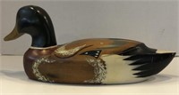 Wooden hand painted duck decoy