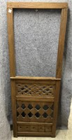 Antique Garden Door with Floral Hook, Geometric