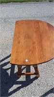 Small Wooden Drop Leaf Table
