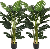 2 Pack Artificial Monstera Deliciosa Plant 4ft Tal