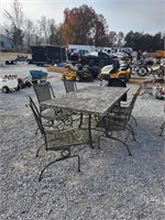 OUTDOOR PATIO TABLE & CHAIR SET, 7 PICES 6
