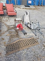BENCH PARTS, PLANT STAND & BAG CHAIR