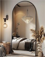 Arched Full Length Mirror, 71"x28" Floor Mirror Fr