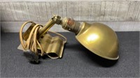 Vintage Brass Ornate Clip On Desk Lamp