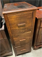 Antique wood file cabinet