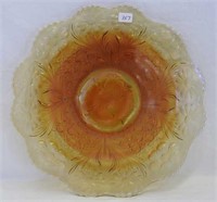 Cosmos & Cane 10 1/2" chop plate - honey amber
