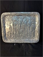 Pewter Elephant Serving Tray
