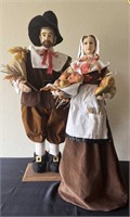 2ft Pilgrim Pair Thanksgiving Decor