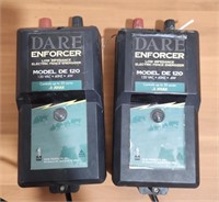 (2) Dare Enforcer Electric Fence Energizer