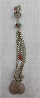 Turquese/Coral/Ruby Silver Pendant