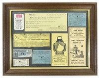 Antique Train Ticket Display (Early 20th Century)