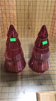Candles in shape as Christmas trees