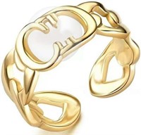 18K Yellow/White Gold QLMS Love Ring for Women