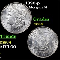 1890-p Morgan $1 Grades Choice Unc