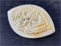 Mammoth ivory carved pin