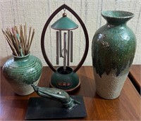 E - SEMI-GLAZED DIFFUSER, CHIMES, VASE, MORE (F11)