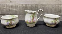 Royal Albert Greenwood Creamer & 2 Sugar Dishes On