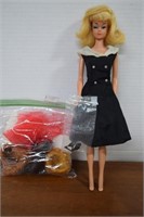 1963 Fashion Queen Barbie Doll w/ Original Wigs &