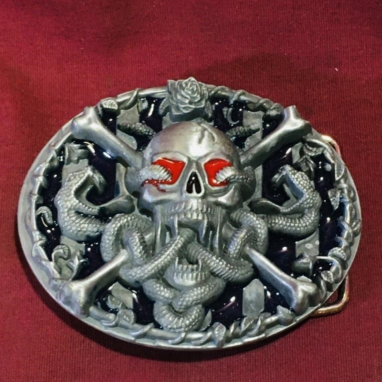 Skull & Crossbones Belt Buckle