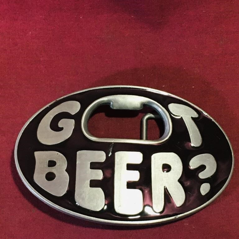 "Got Beer?" Belt Buckle