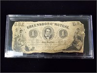 1868 Greensboro Mutual $1 Note