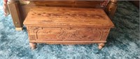 Vintage ornate solid wood cedar lined storage